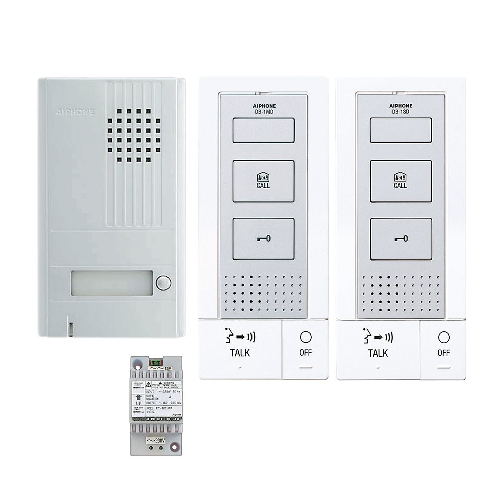 Aiphone - Handenvrije parlofoonkit met 2 binnenpos - A01007614