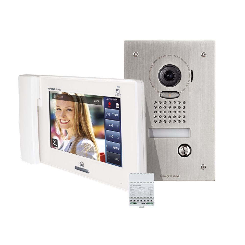Aiphone - Kit met inbouwcamera, 7" hoofdmonitor + - A01008504