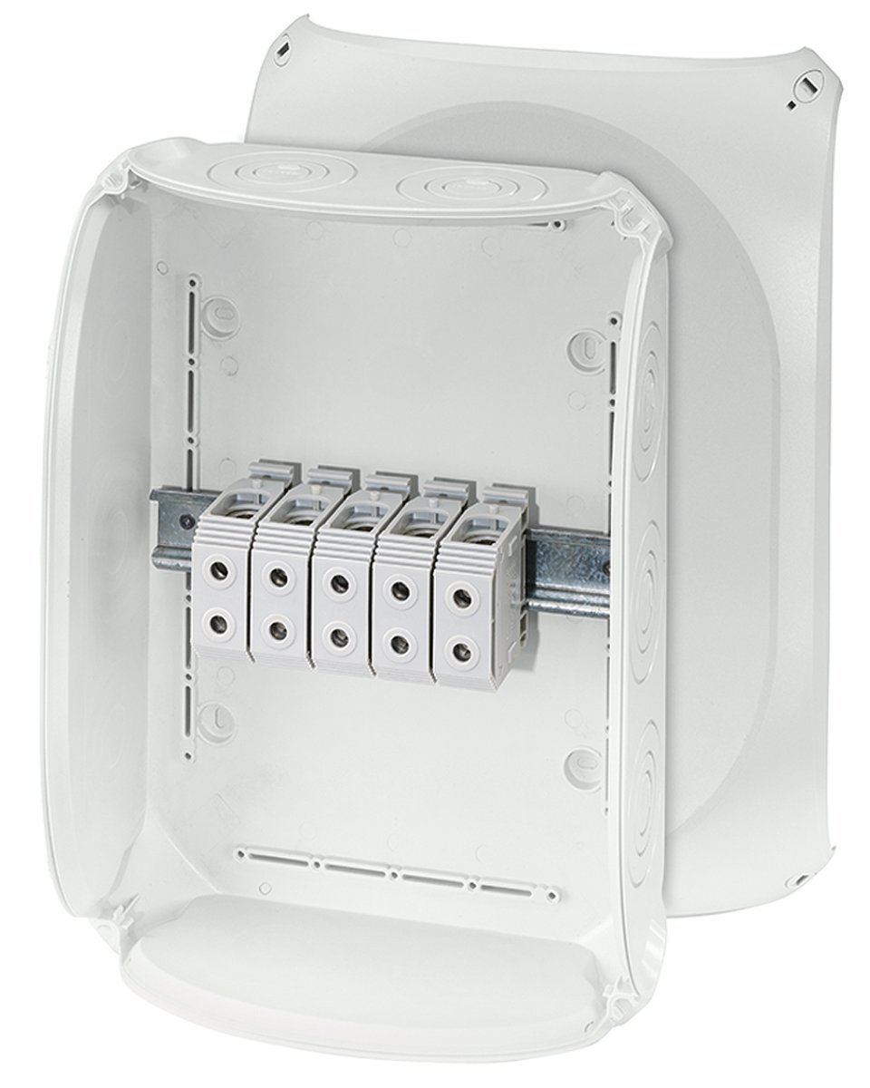 Aftakdoos 16-50 mm² + klem 5P 355x255x122mm