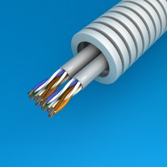 Preflex 20mm+2xU/UTP Eca CAT5E R100