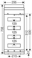 Hensel KV4448B - Automatenkast 48 modulen: 4 x 12 x 18mm IP54 - Image 2