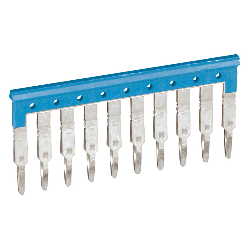 Legrand - Autom.verbindingsrail blauw 10 klem. spoed 5 mm VIKING 3 - 037500