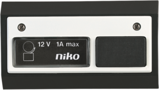 Niko Toegangscontrole - deurbel 12V~1A incl. lamp, zwart/wit