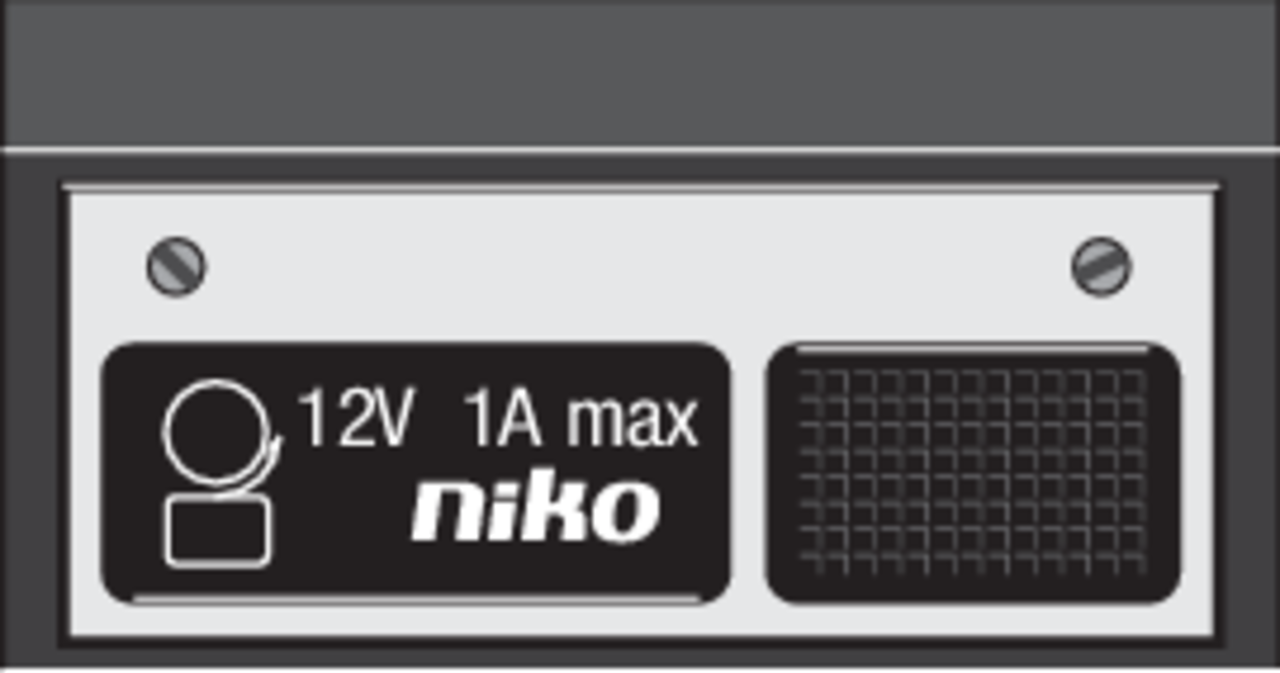 Niko 05-540-23: Niko Toegangscontrole - deurbel 12V~1A incl. lamp, zwart/wit - Image 2