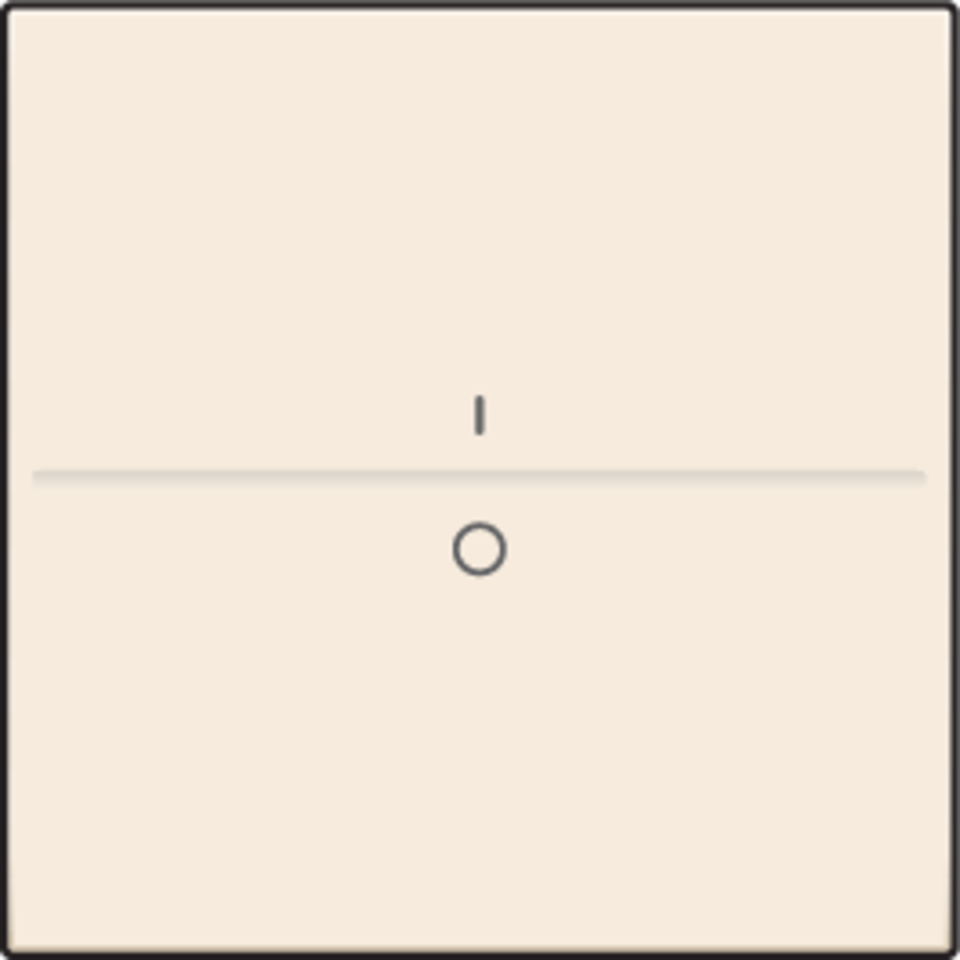 Niko 100-00002: Enkelvoudige toets met opdruk 'I' en '0' voor draadloze schakelaar of drukknop met twee bedieningsknoppen, cream - Image 2