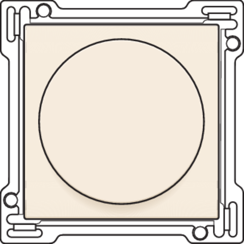 Niko 100-31000: Afwerkingsset voor draaiknopdimmer of snelheidsregelaar, incl. draaiknop, cream - Image 2