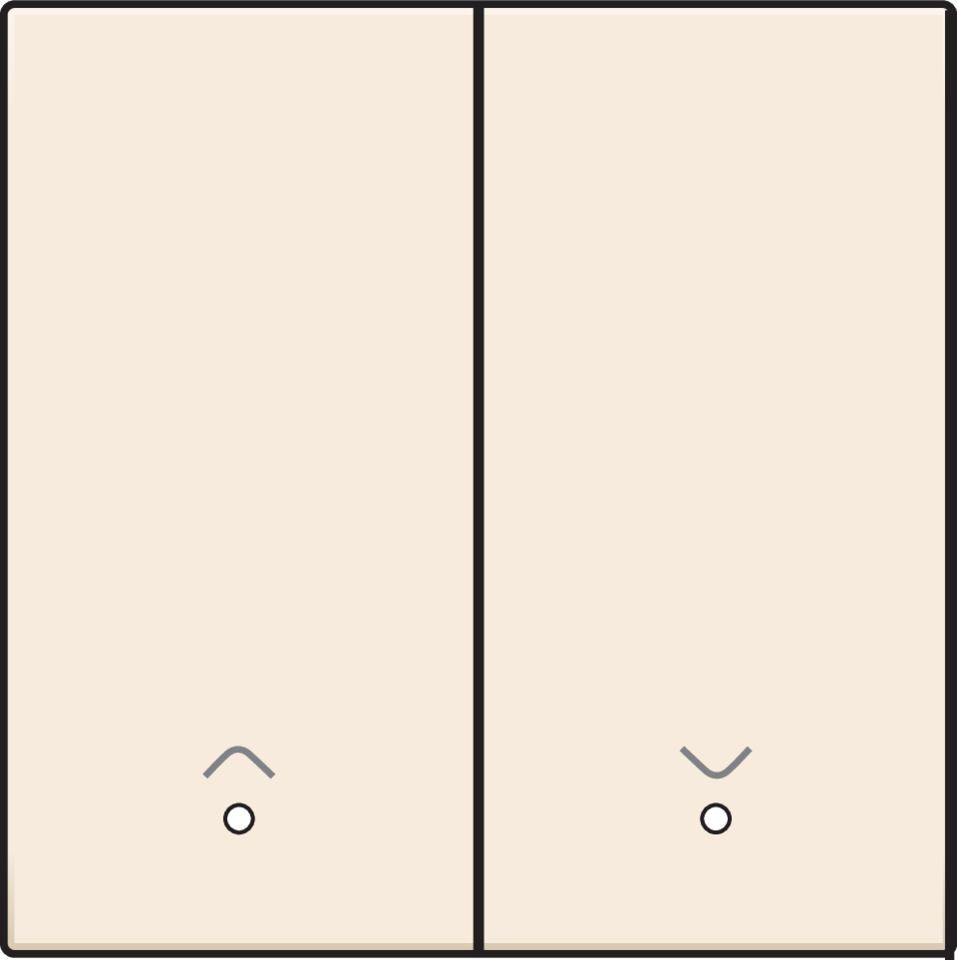 Niko 100-32006: Afwerkingsset met lens voor dubbele elektronische rolluikschakelaar, cream - Image 2