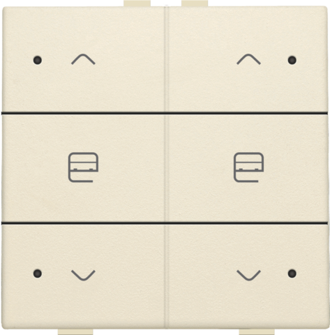 Dubbele motorsturingsbediening met led voor Niko Home Contro