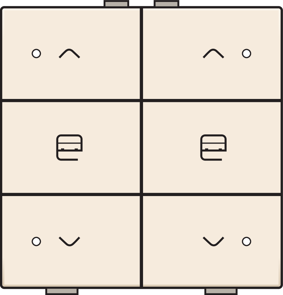 Niko 100-52036: Dubbele motorsturingsbediening met led voor Niko Home Control, cream - Image 2