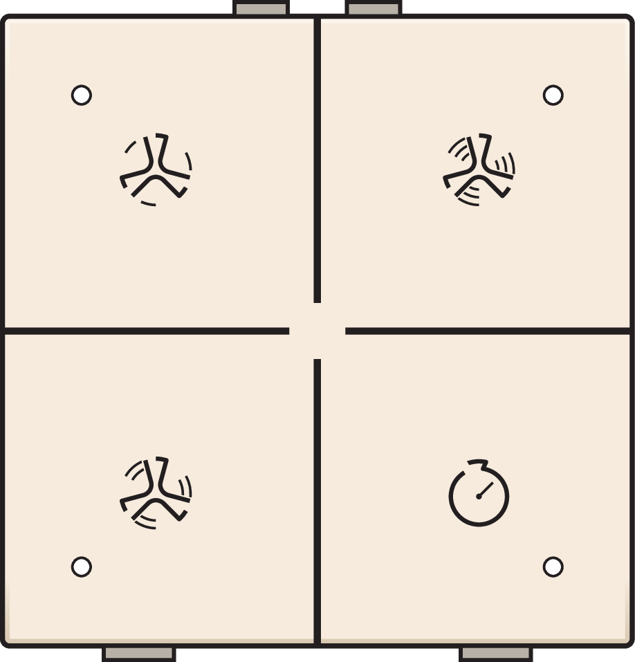 Niko 100-52054: Ventilatiebediening met led voor Niko Home Control, cream - Image 2