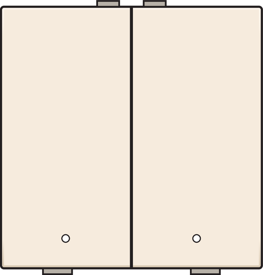 Niko 100-52202: Tweevoudige drukknop met leds en comfortsensoren voor Niko Home Control, cream - Image 2