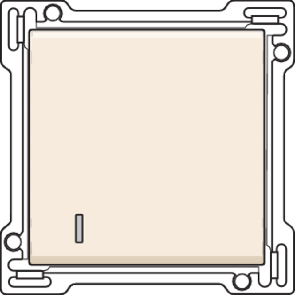 Niko 100-60005: Afwerkingsset met lens voor enkelvoudige schakelaar of drukknop, cream - Image 2