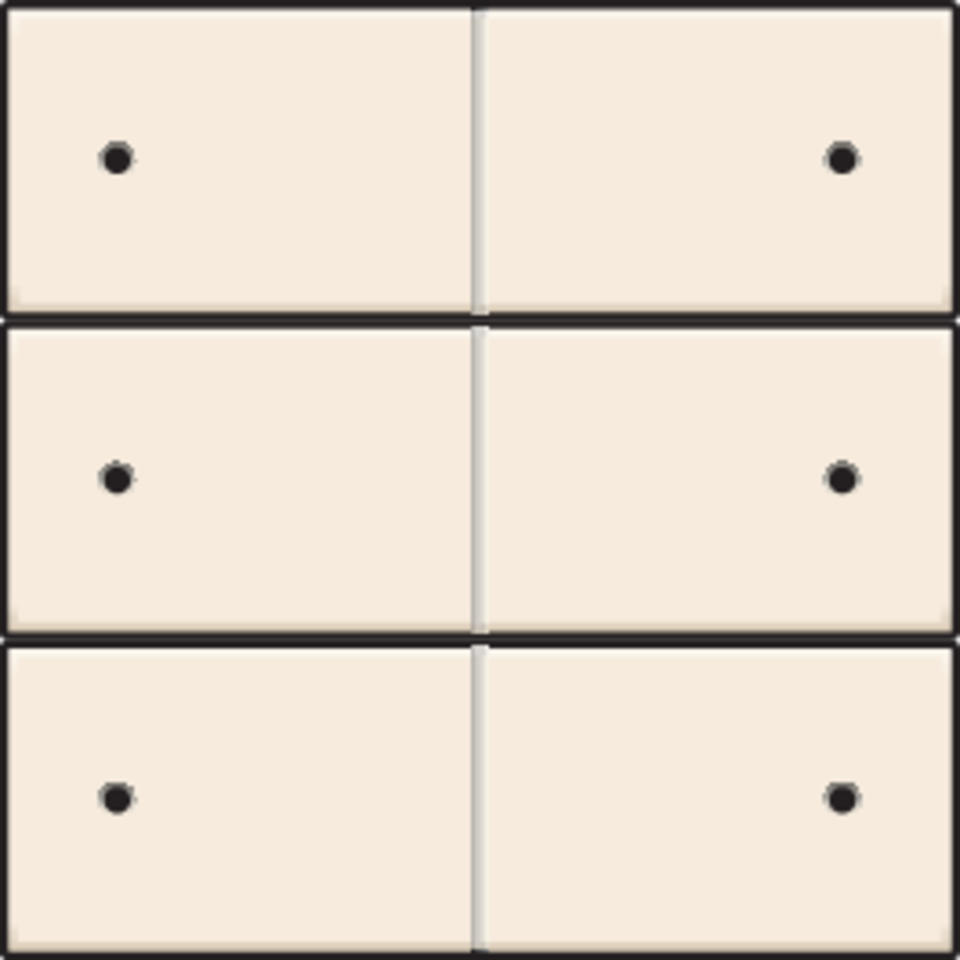 Niko 100-60150: Afwerkingsset voor 6-voudige potentiaalvrije drukknop, 24 V, met leds, cream - Image 2