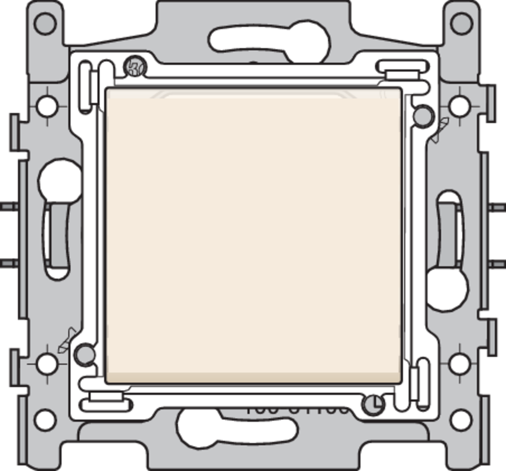 Niko 100-61100: Enkelpolige schakelaar, sokkel, schroefklemmen en afwerkingsset cream - Image 2