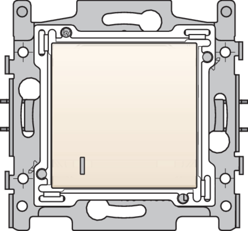 Niko 100-61900: Hotelkaartschakelaar, sokkel, schroefklemmen en afwerkingsset cream - Image 2