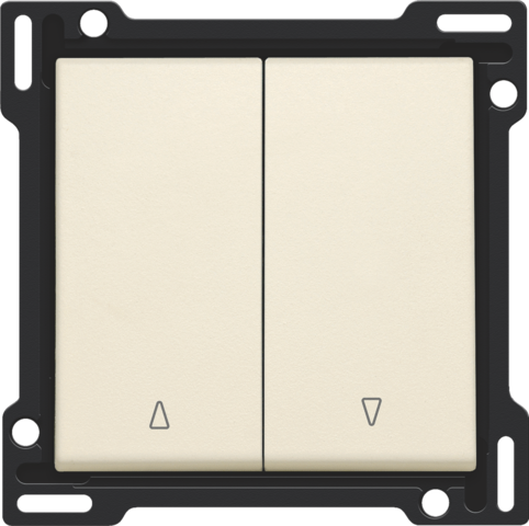 Afwerkingsset voor tweevoudige rolluikdrukknop, cream