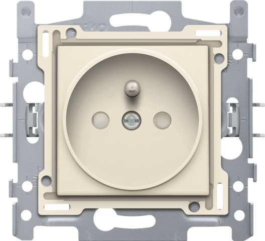 Stopcontact met penaarde en beschermingsafsluiters, inbouwdi