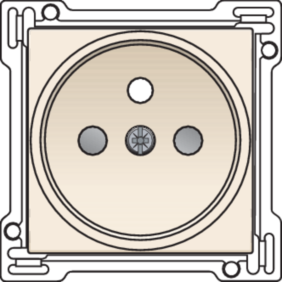 Niko 100-66101: Afwerkingsset voor stopcontact met penaarde en beschermingsafsluiters, inbouwdiepte 21 mm, cream - Image 2