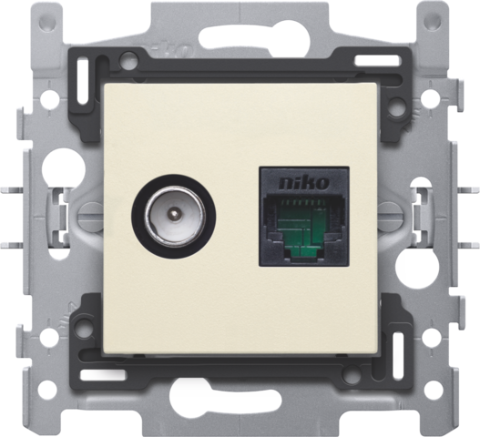 Combinatie coax met RJ45-aansluiting UTP Cat. 6, klaar voor