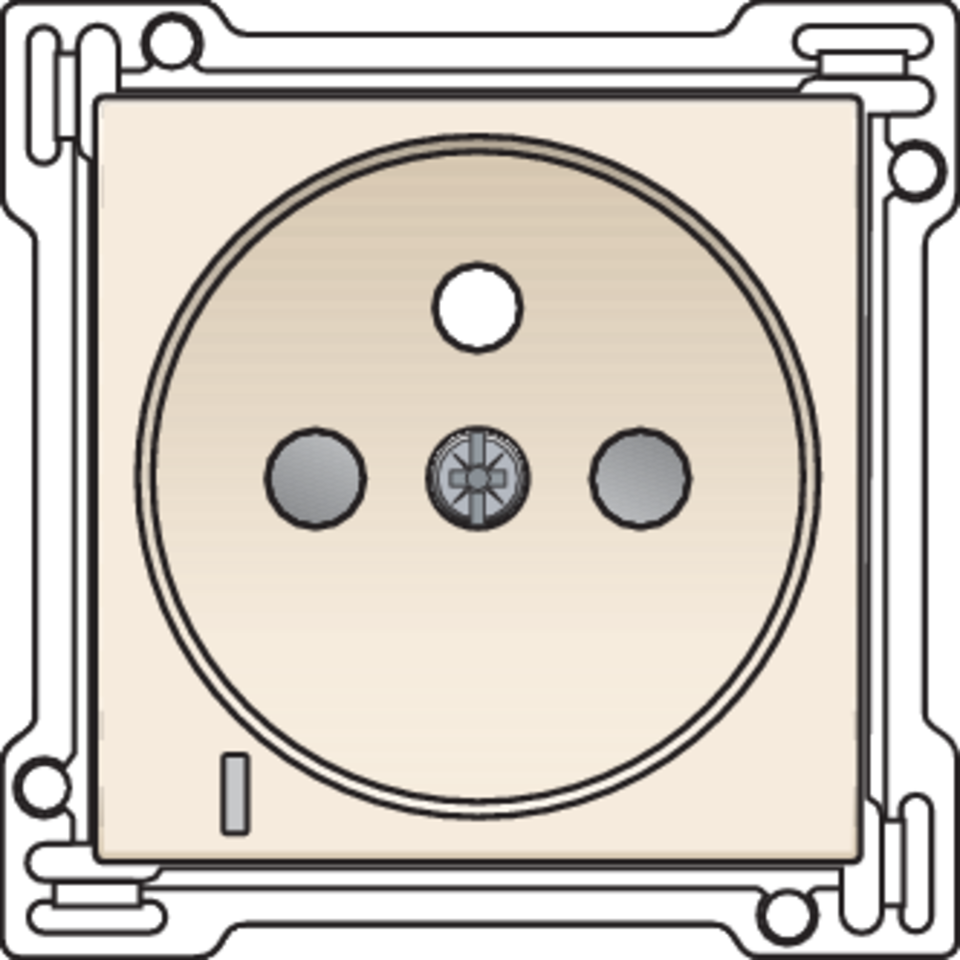 Niko 100-66607: Afwerkingsset met doorschijnende lens voor stopcontact met spanningsaanduiding, penaarde en beschermingsafsluiters, inbouwdiepte 28,5 mm, cream - Image 2