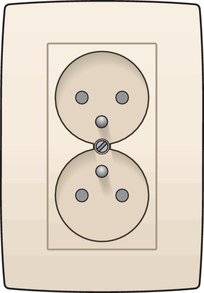 Niko 100-67700: Dubbel stopcontact verticaal met penaarde en beschermingsafsluiters, inbouwdiepte 24 mm, volledig apparaat incl. afdekplaat, cream - Image 2