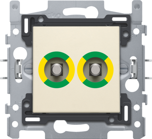 Stopcontact met dubbel potentiaalvereffeningscontact, sokkel