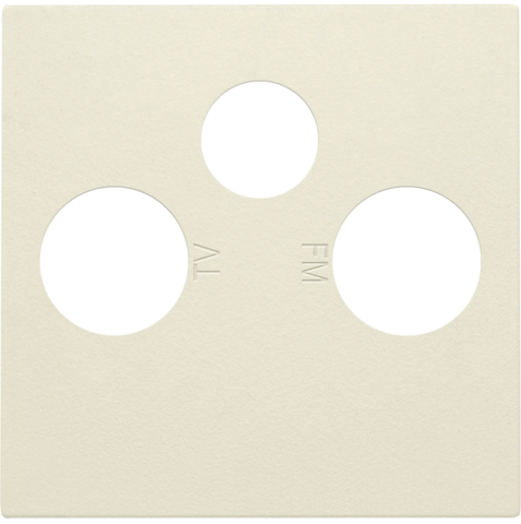 Afwerkingsset voor 2 enkelvoudige coaxaansluitingen voor tv