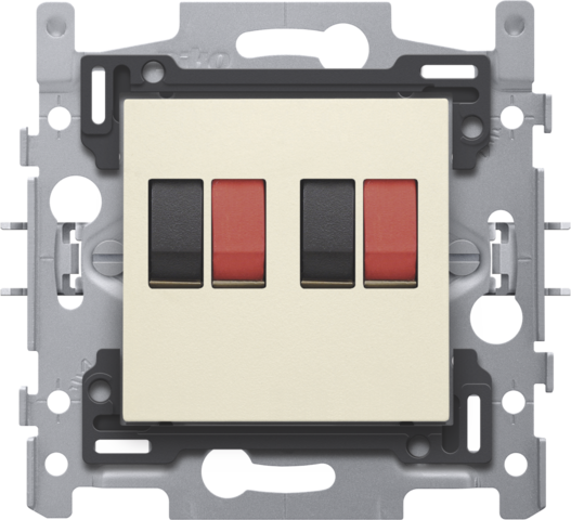 Tweevoudige luidsprekeraansluiting, sokkel en afwerkingsset,