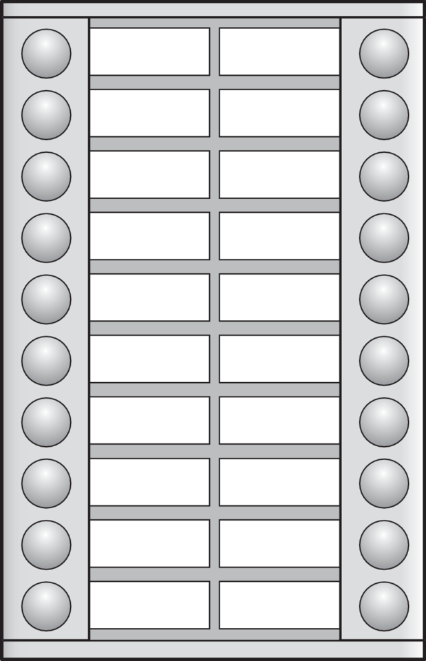 Niko 10-120-01: Uitbreidingsmodule met 20 bellen in twee rijen voor opbouwbuitenpost 20 mm - Image 2