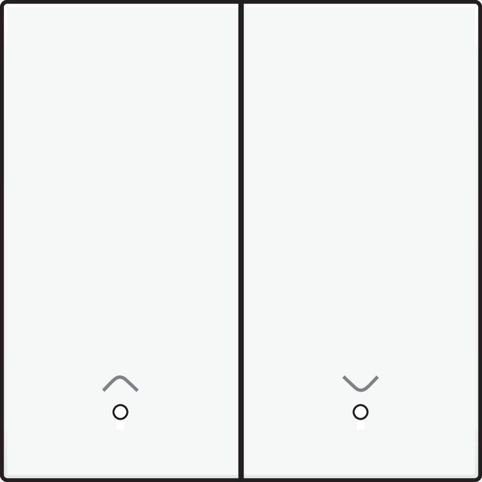 Niko 101-32006: Afwerkingsset met lens voor dubbele elektronische rolluikschakelaar, white - Image 2