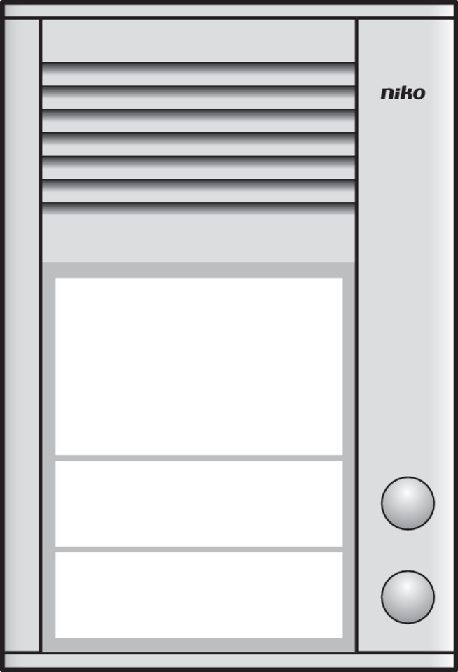 Niko 10-152: Opbouwbuitenpost 16 mm met 2 bellen - Image 2