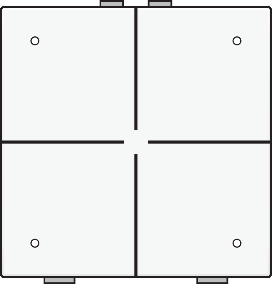 Niko 101-52204: Viervoudige drukknop met leds en comfortsensoren voor Niko Home Control, white - Image 2