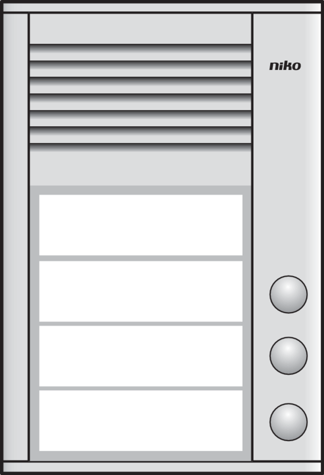 Niko 10-153: Opbouwbuitenpost 16 mm met 3 bellen - Image 2