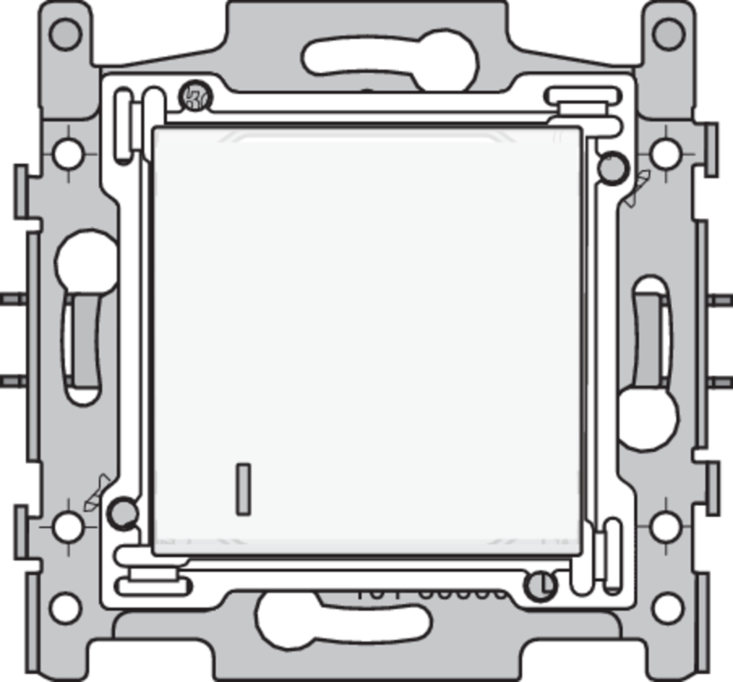 Niko 101-60000: Drukknop N.O. met 3 aansluitklemmen, sokkel, schroefklemmen en afwerkingsset met lens white - Image 2