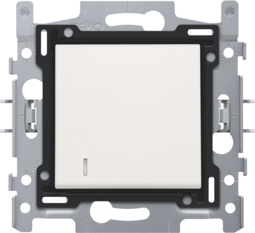 Drukknop N.O. met 3 aansluitklemmen, sokkel, insteekklemmen