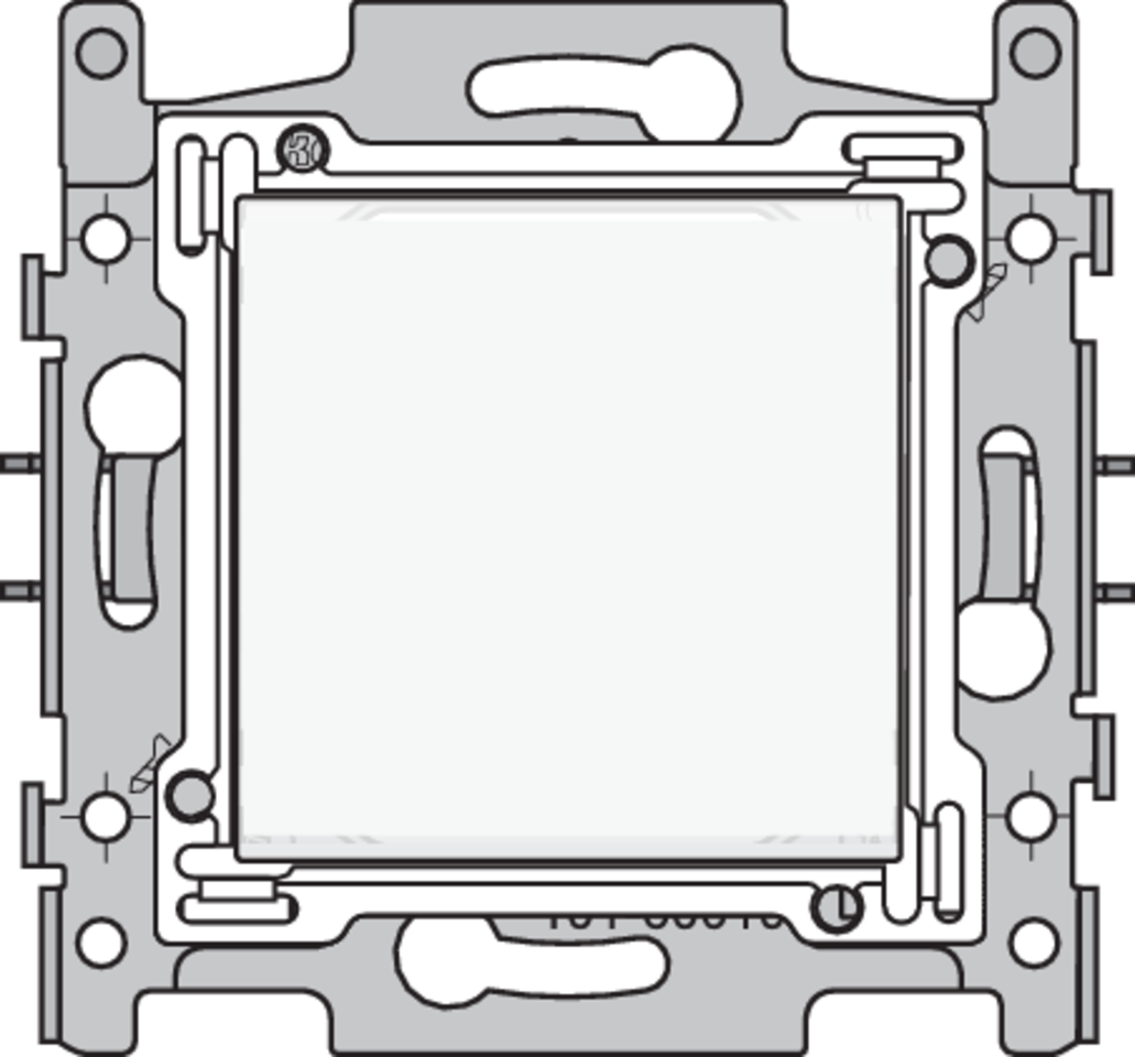 Niko 101-60010: Drukknop N.O. met 3 aansluitklemmen, sokkel, schroefklemmen en afwerkingsset white - Image 2