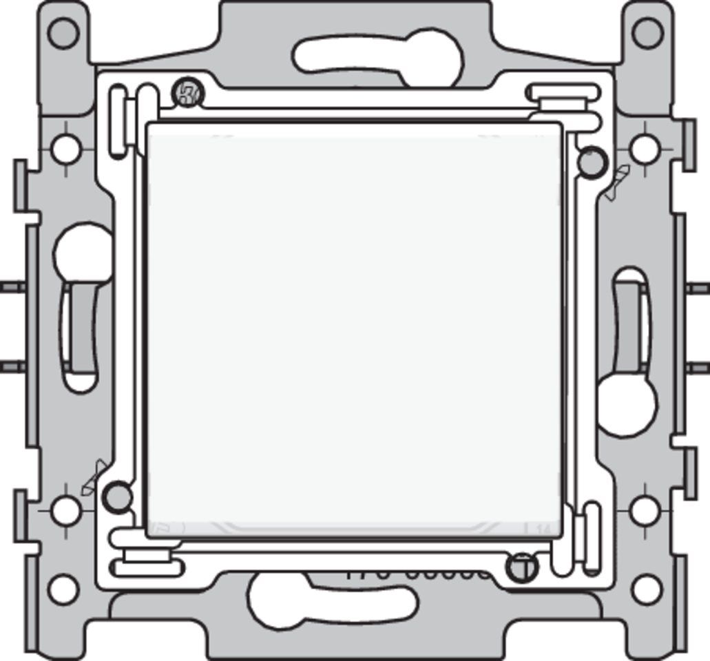 Niko 101-60018: Drukknop N.O. met 3 aansluitklemmen, sokkel, insteekklemmen en afwerkingsset white - Image 2