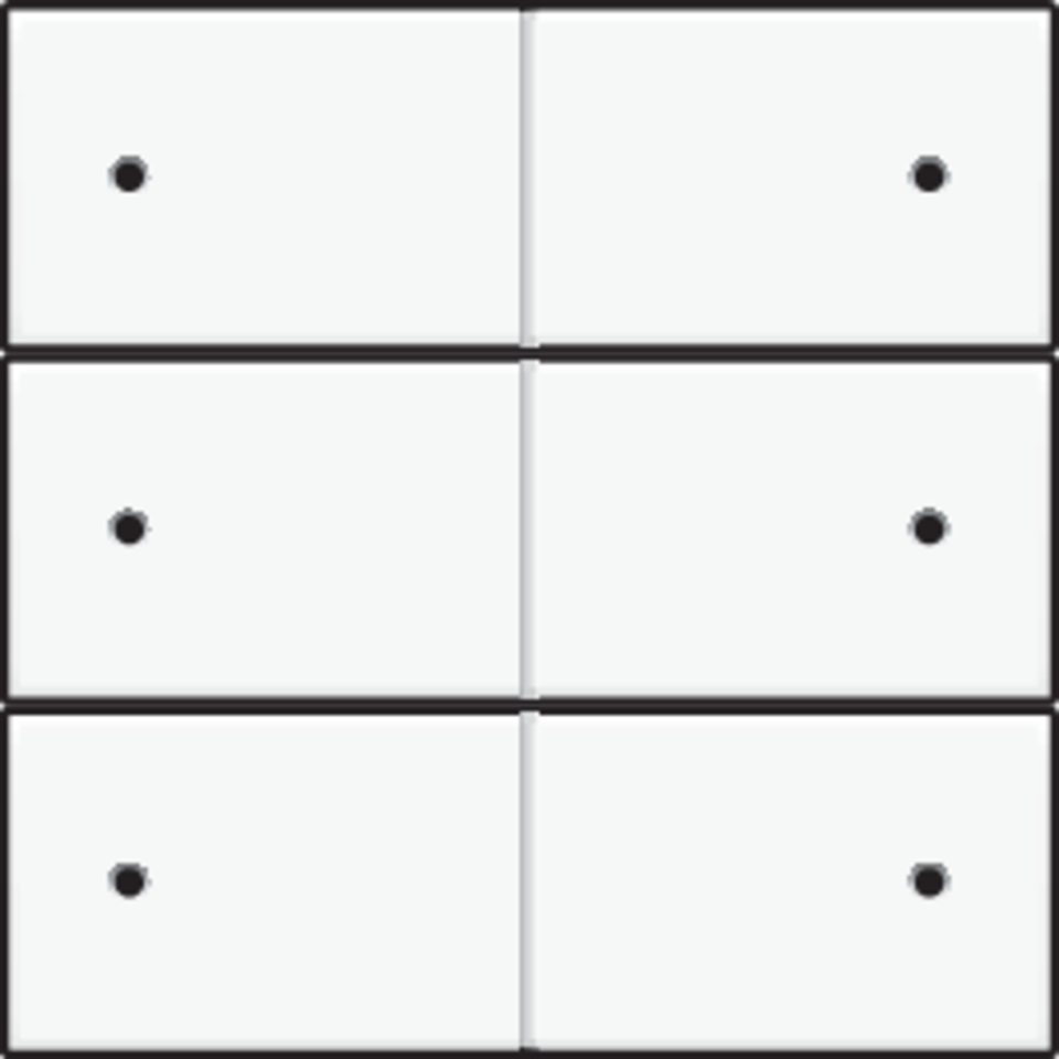 Niko 101-60150: Afwerkingsset voor 6-voudige potentiaalvrije drukknop, 24 V, met leds, white - Image 2