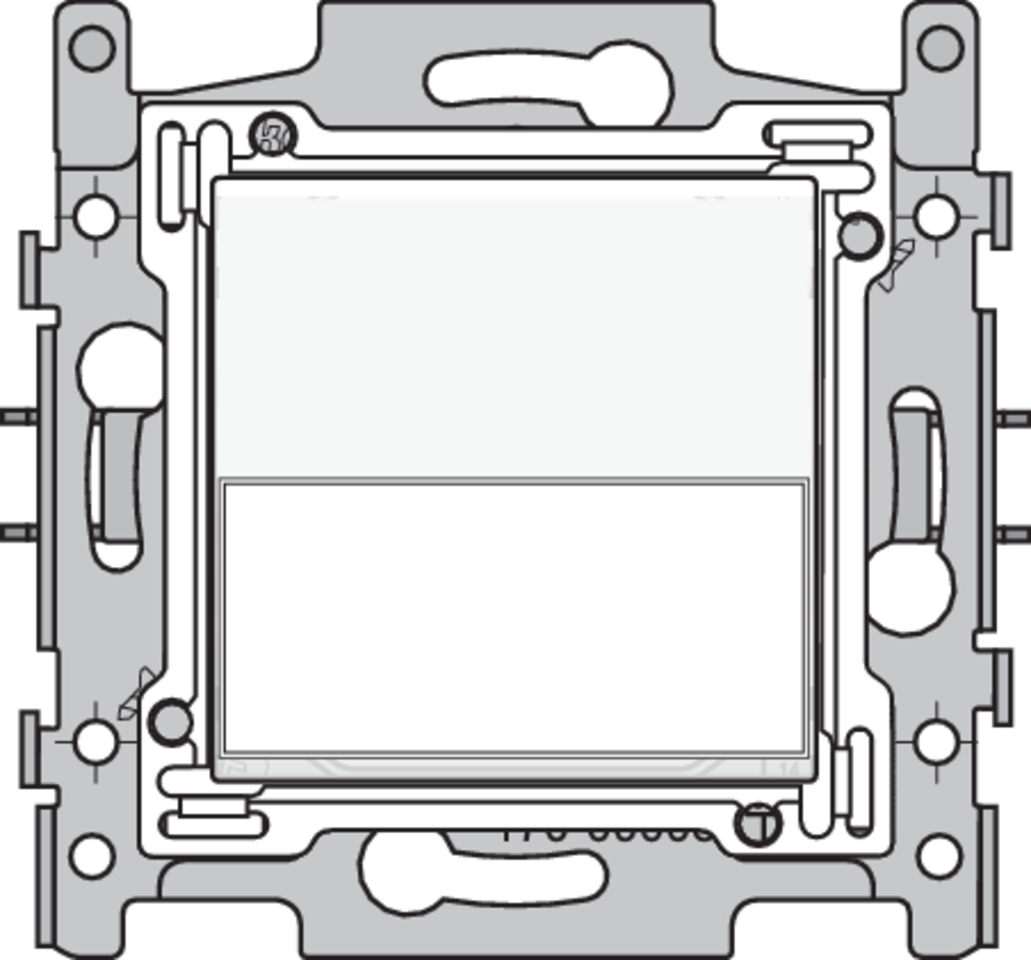 Niko 101-60908: Drukknop N.O. met 3 aansluitklemmen, sokkel, insteekklemmen en afwerkingsset met tekstveld white - Image 2