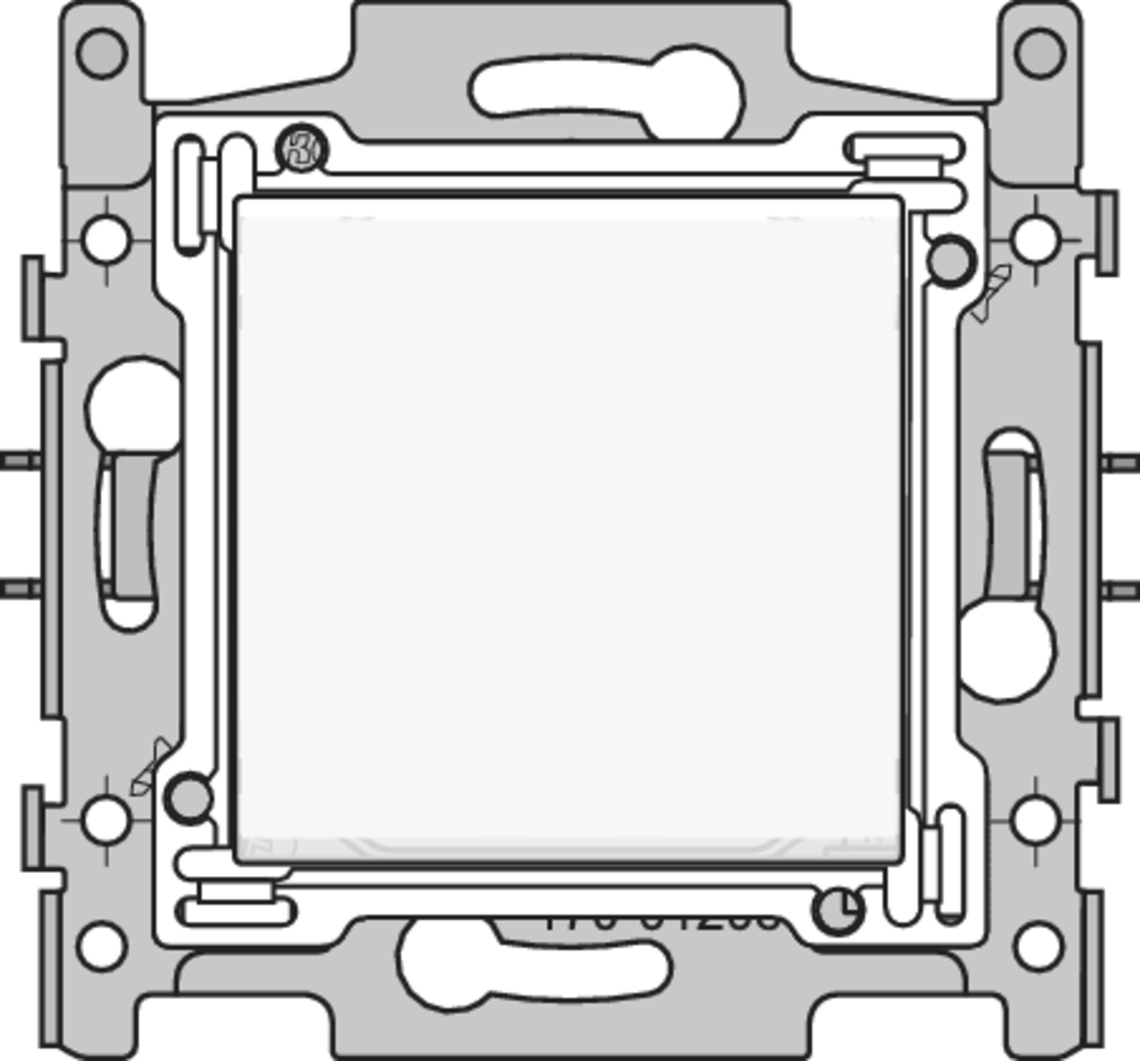 Niko 101-61208: Tweepolige schakelaar, sokkel, insteekklemmen en afwerkingsset white - Image 2