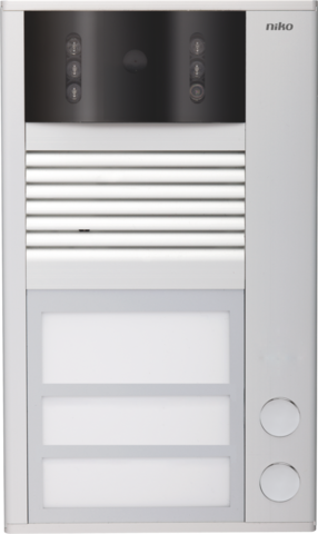 Opbouwbuitenpost met 2 bellen en kleurencamera