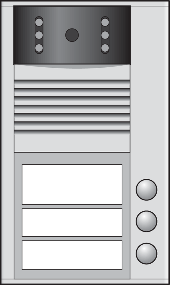 Niko 10-163: Opbouwbuitenpost met 3 bellen en kleurencamera - Image 2