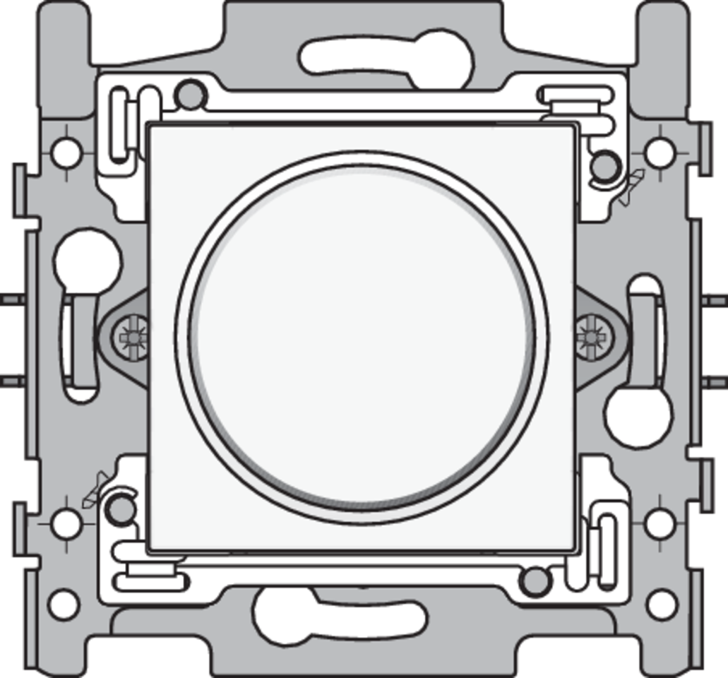 Niko 101-64000: Drukknop 6 A met amberkleurige led, sokkel, schroefklemmen en afwerkingsset met doorschijnende ring white - Image 2