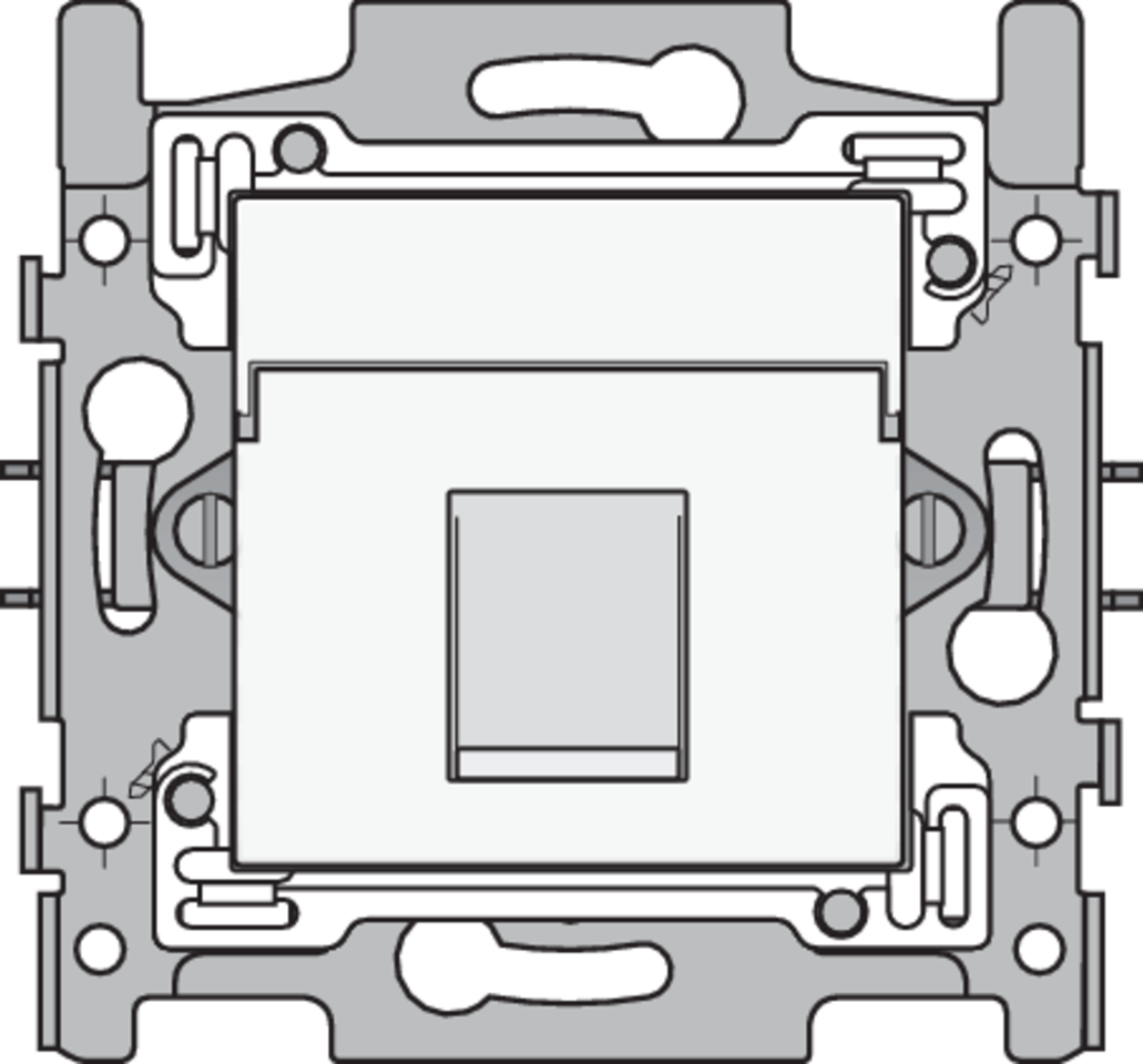 Niko 101-65113: 1 RJ11-aansluiting UTP, vlakke uitvoering, sokkel en afwerkingsset white - Image 2