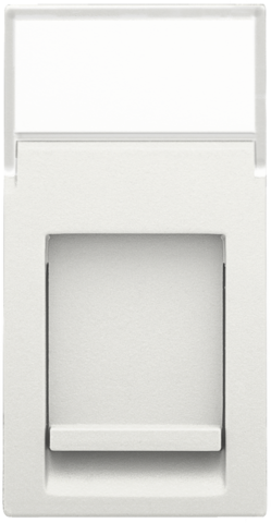 Niko 101-65250: Aansluitmodule 22,5 x 45 voor het inpassen van een RJ-connector in een stopcontact of installatiekanaal. Kleur: wit.