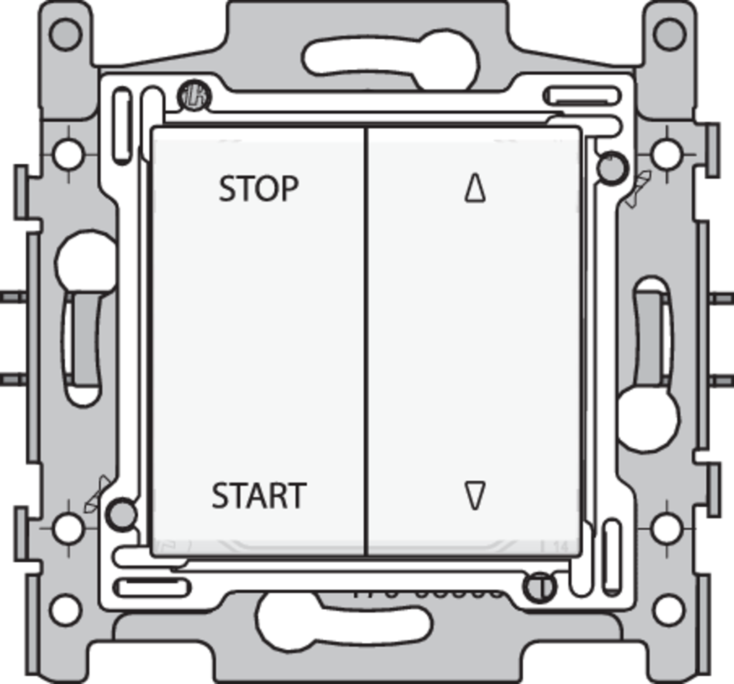 Niko 101-65908: Rolluikschakelaar elektrisch gescheiden, sokkel, insteekklemmen en afwerkingsset white - Image 2