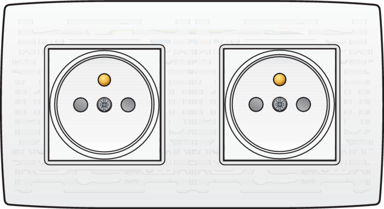 Niko 101-66102: Dubbel stopcontact horizontaal met penaarde en beschermingsafsluiters, schroefklemmen, inbouwdiepte 21 mm, incl. afdekplaat white - Image 2