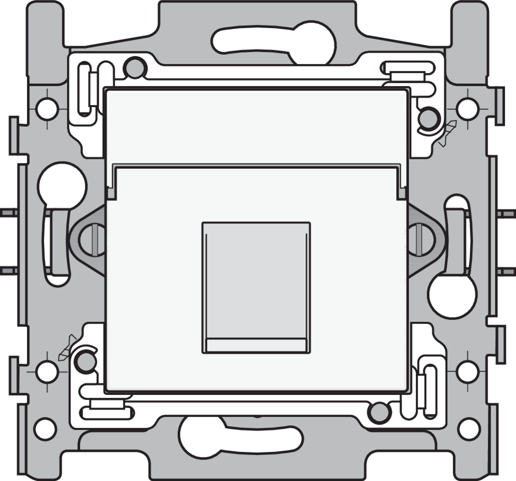 Niko 101-66151: 1 RJ45-aansluiting UTP Cat. 5E, klaar voor PoE++, vlakke uitvoering, incl. sokkel 60 x 71 mm met klauwbevestiging en afwerkingsset, white - Image 2
