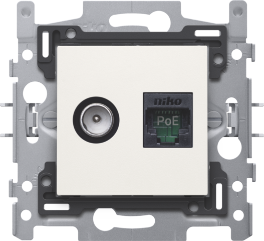 Combinatie coax met RJ45-aansluiting UTP Cat. 5E, klaar voor