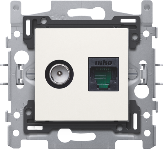 Combinatie coax met RJ45-aansluiting UTP Cat. 6, klaar voor
